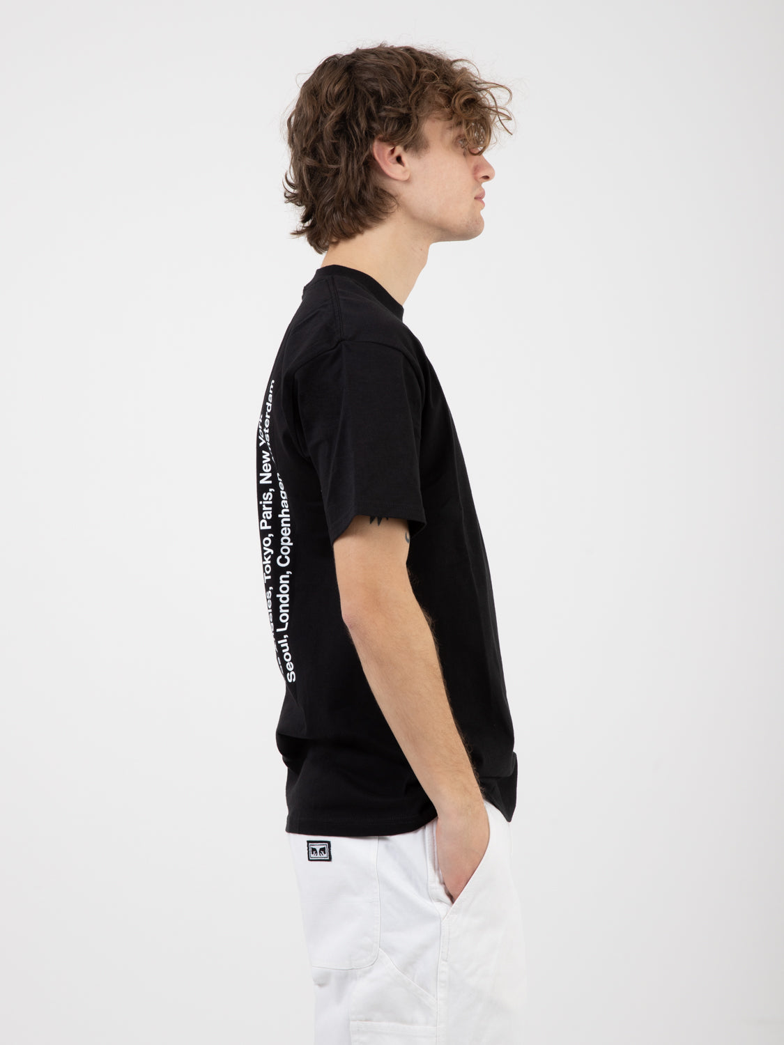 T-Shirts Obey Half Face Icon black