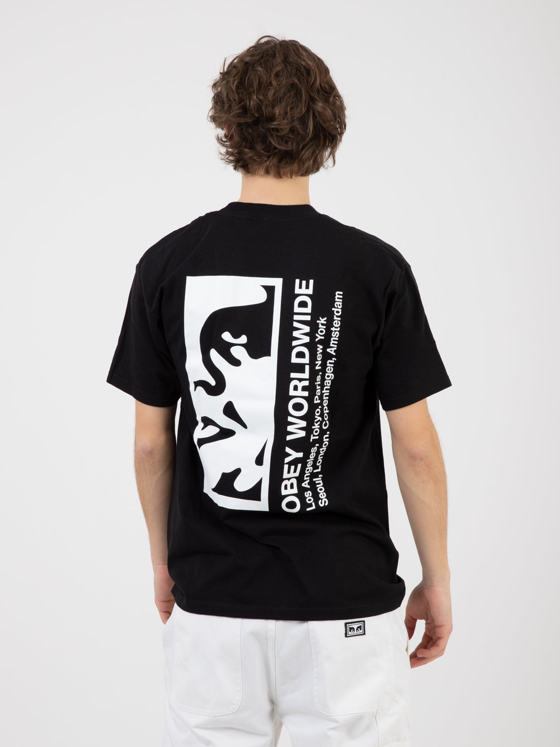 T-Shirts Obey Half Face Icon black
