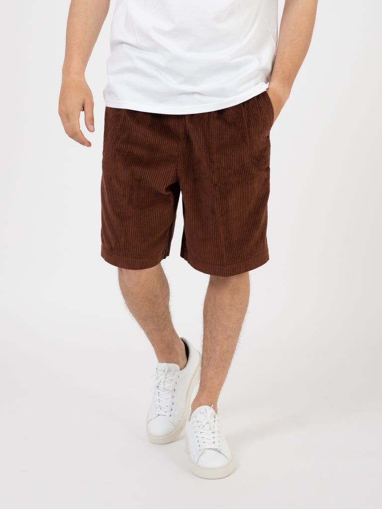 OBEY - Shorts easy relaxed corduroy sepia