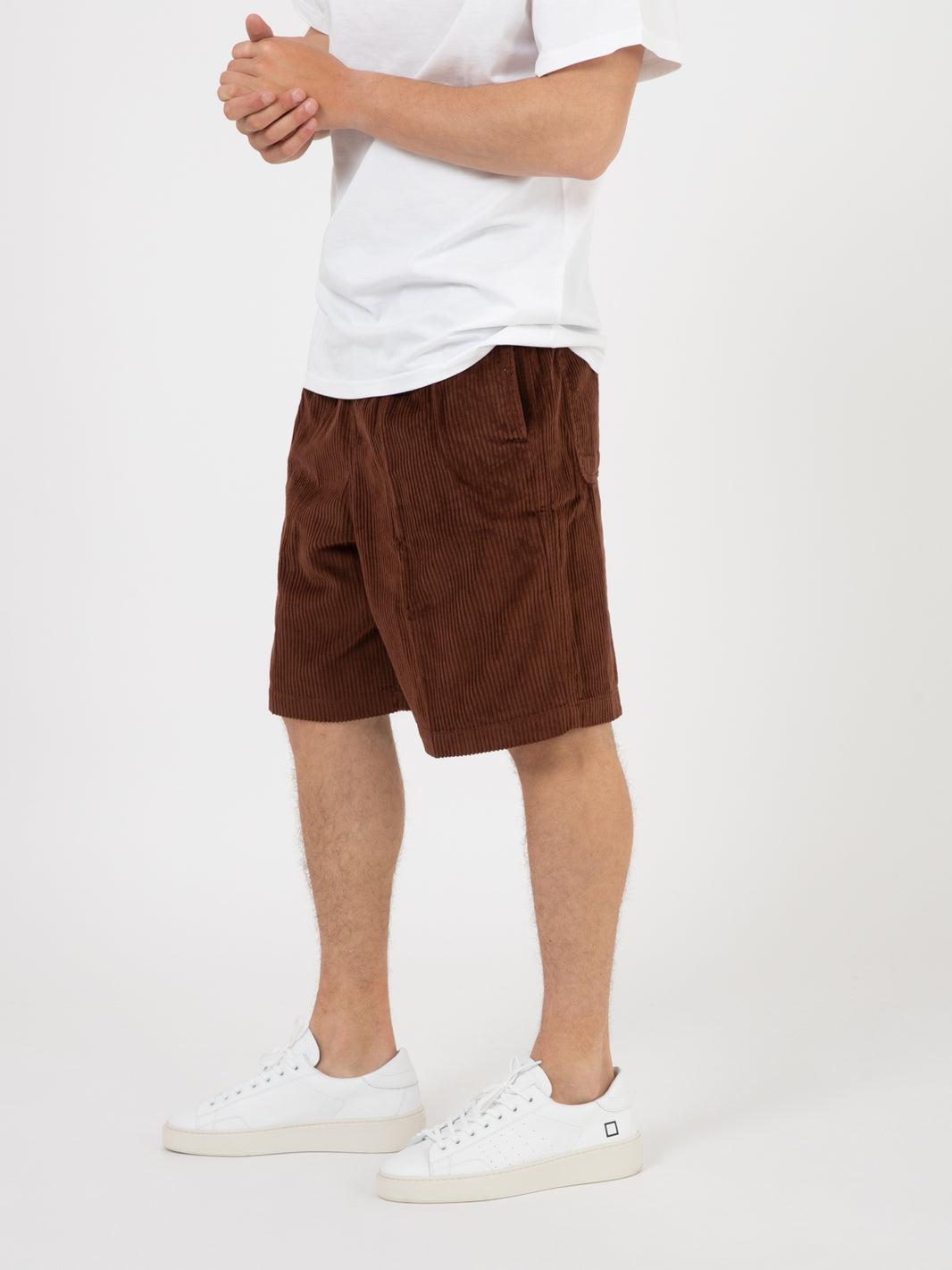 Shorts easy relaxed corduroy sepia