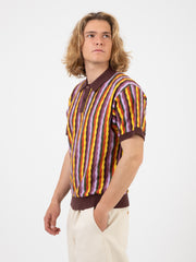 OBEY - Surface polo sweater Sepia multicolor