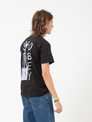 OBEY - T-shirt Flower Doodle 2 faded black