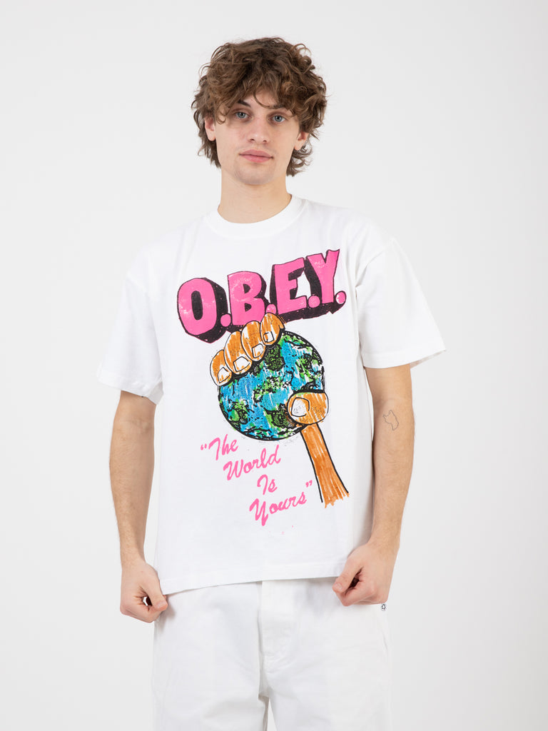 OBEY - T-Shirts Obey The World Is Yours white