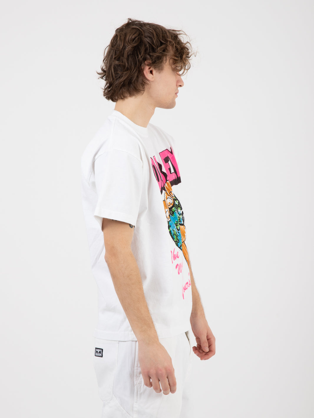 T-Shirts Obey The World Is Yours white