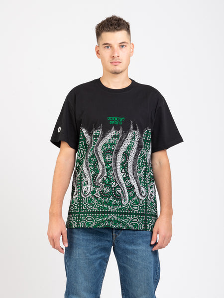 T-shirt Bandana nero / verde