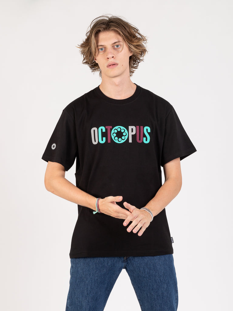 OCTOPUS - T-shirt Letterz Logo nera