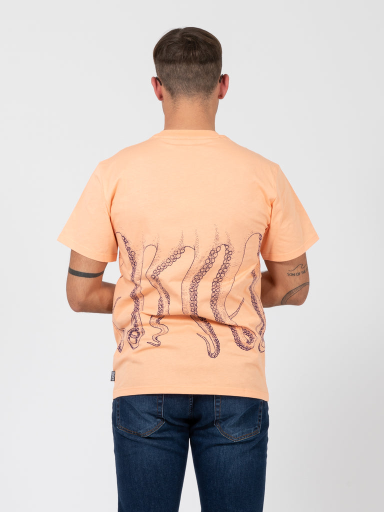 OCTOPUS - T-shirt Outline Logo peach