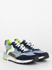 VOILE BLANCHE - Sneakers Bholt suede / nylon navy / light blue