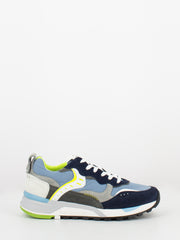 VOILE BLANCHE - Sneakers Bholt suede / nylon navy / light blue