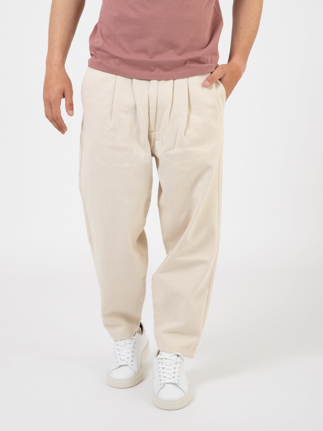 Pantaloni Swing off white