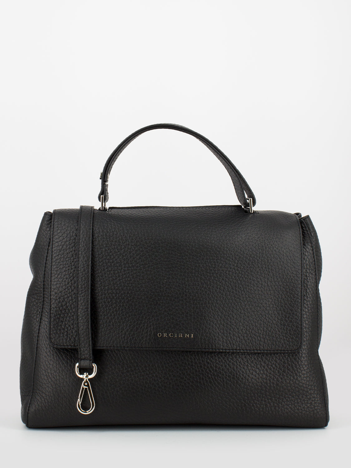 Sveva Soft large shoulder bag in black leather
