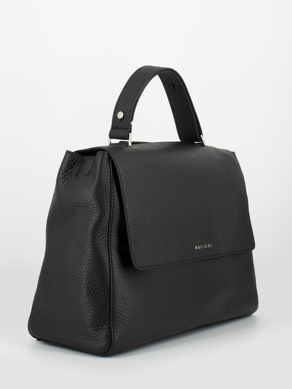 Sveva Soft large shoulder bag in black leather