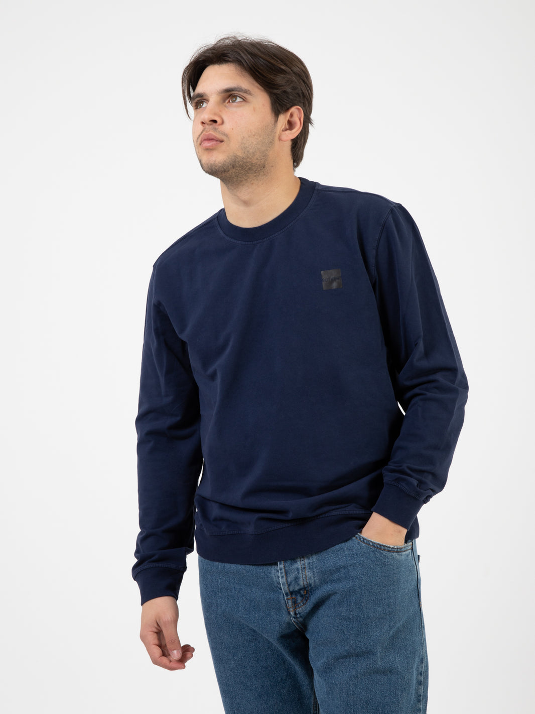 Felpa Girocollo peacoat