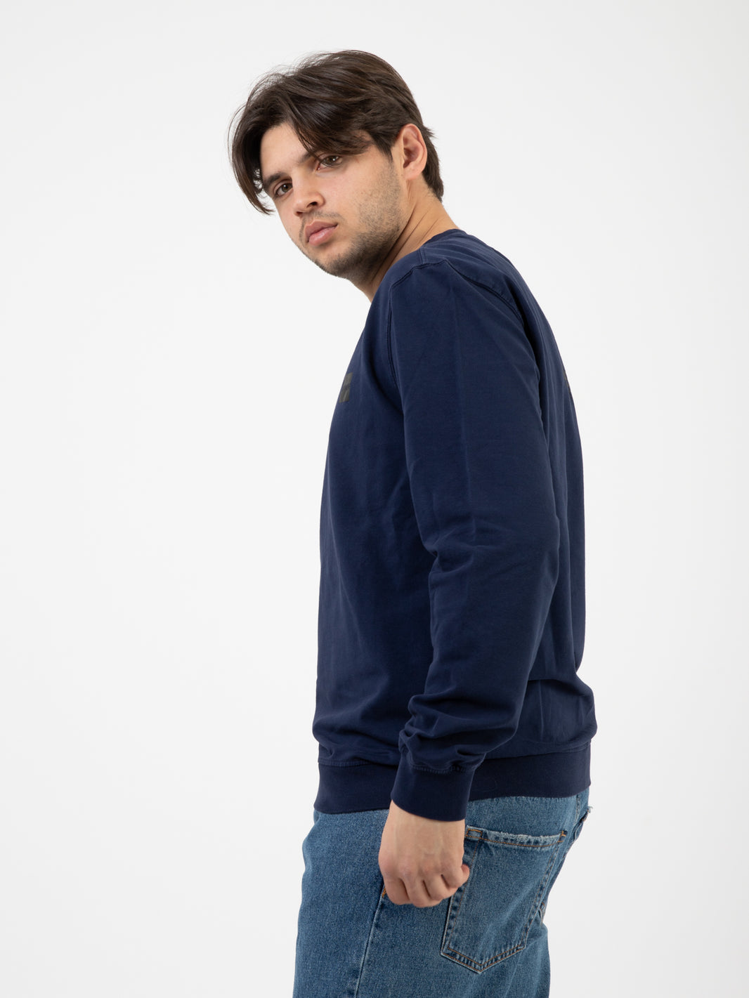 Felpa Girocollo peacoat