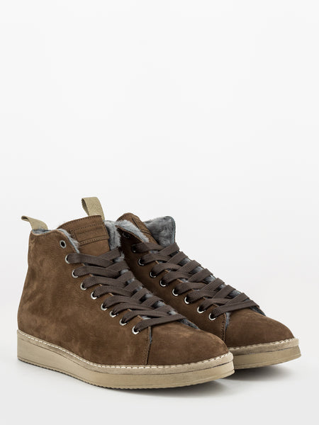 P01 Ankle boot nubuck shearling lining brown