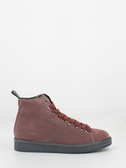 PANCHIC - P01 Ankle boot suede lined faux fur brown rose / rosewood