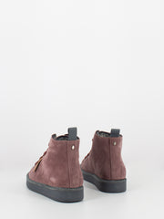 PANCHIC - P01 Ankle boot suede lined faux fur brown rose / rosewood