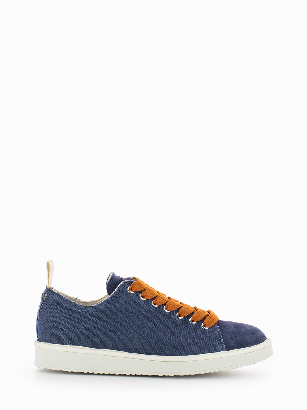 P01 Lace-Up Linen Suede cobalt / burnt orange