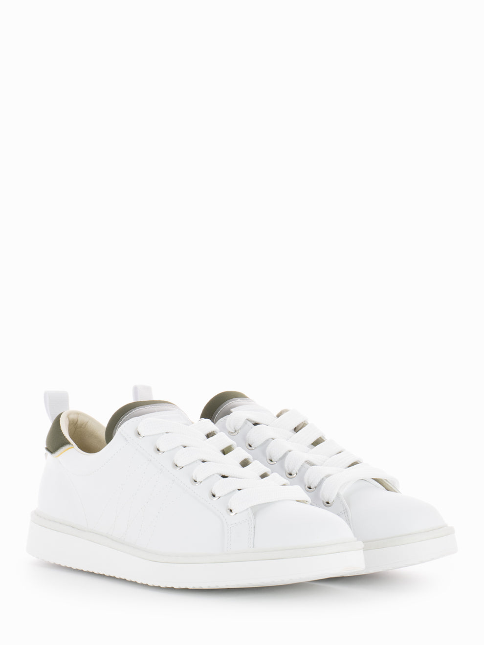 P01 Lace-Up Microfibre Neoprene white / military olive