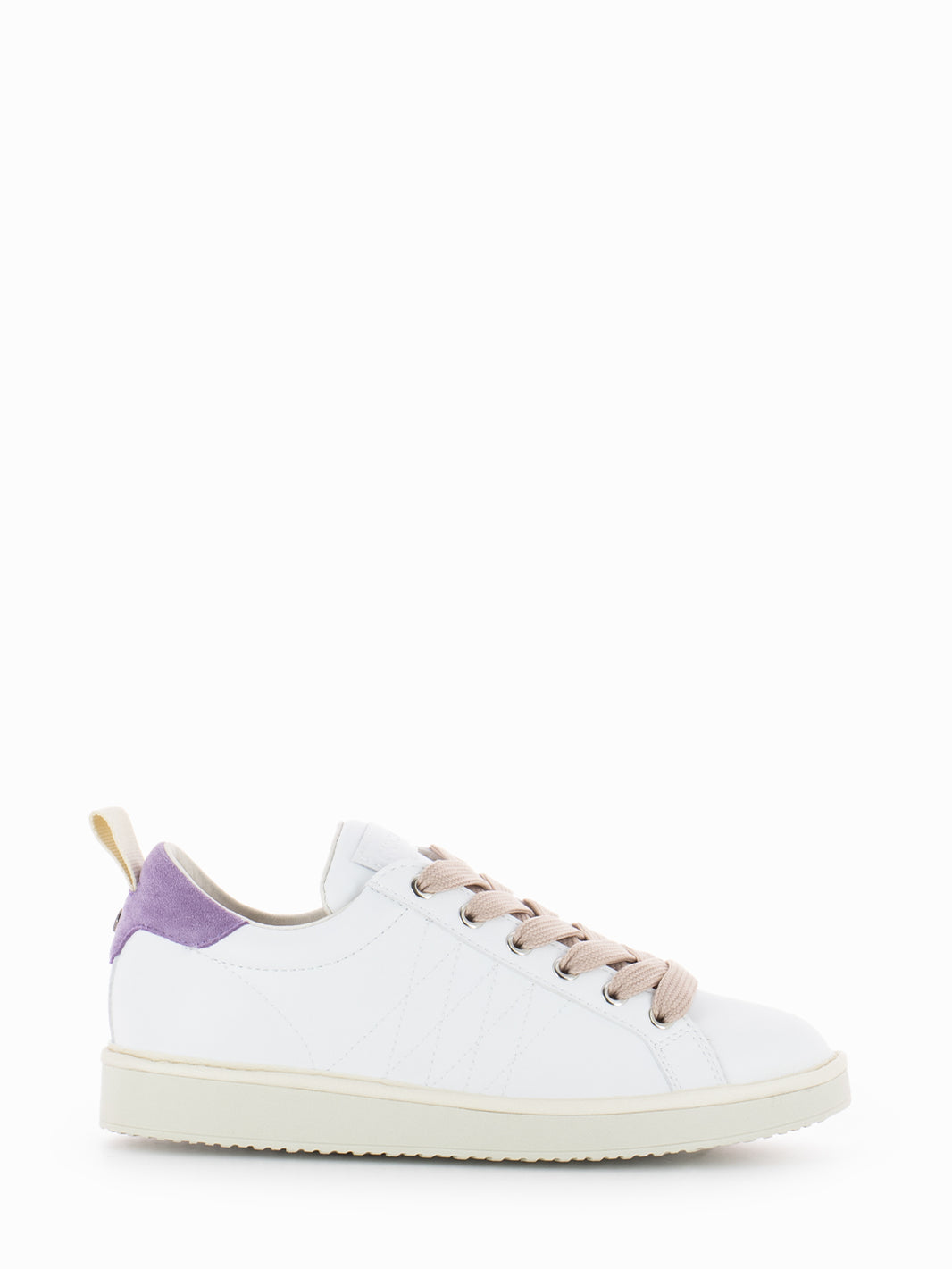 P01 Lace-Up Microfibre Suede white / lilac / powder pink