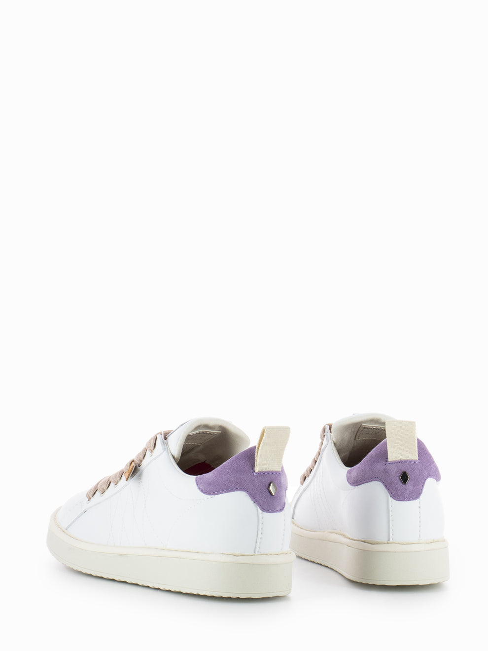 P01 Lace-Up Microfibre Suede white / lilac / powder pink