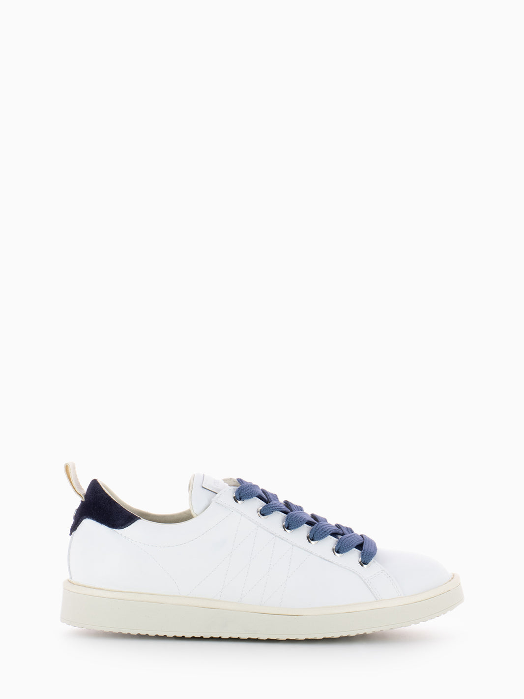 P01 Lace-Up Microfibre Suede white / tunnel blue / denim