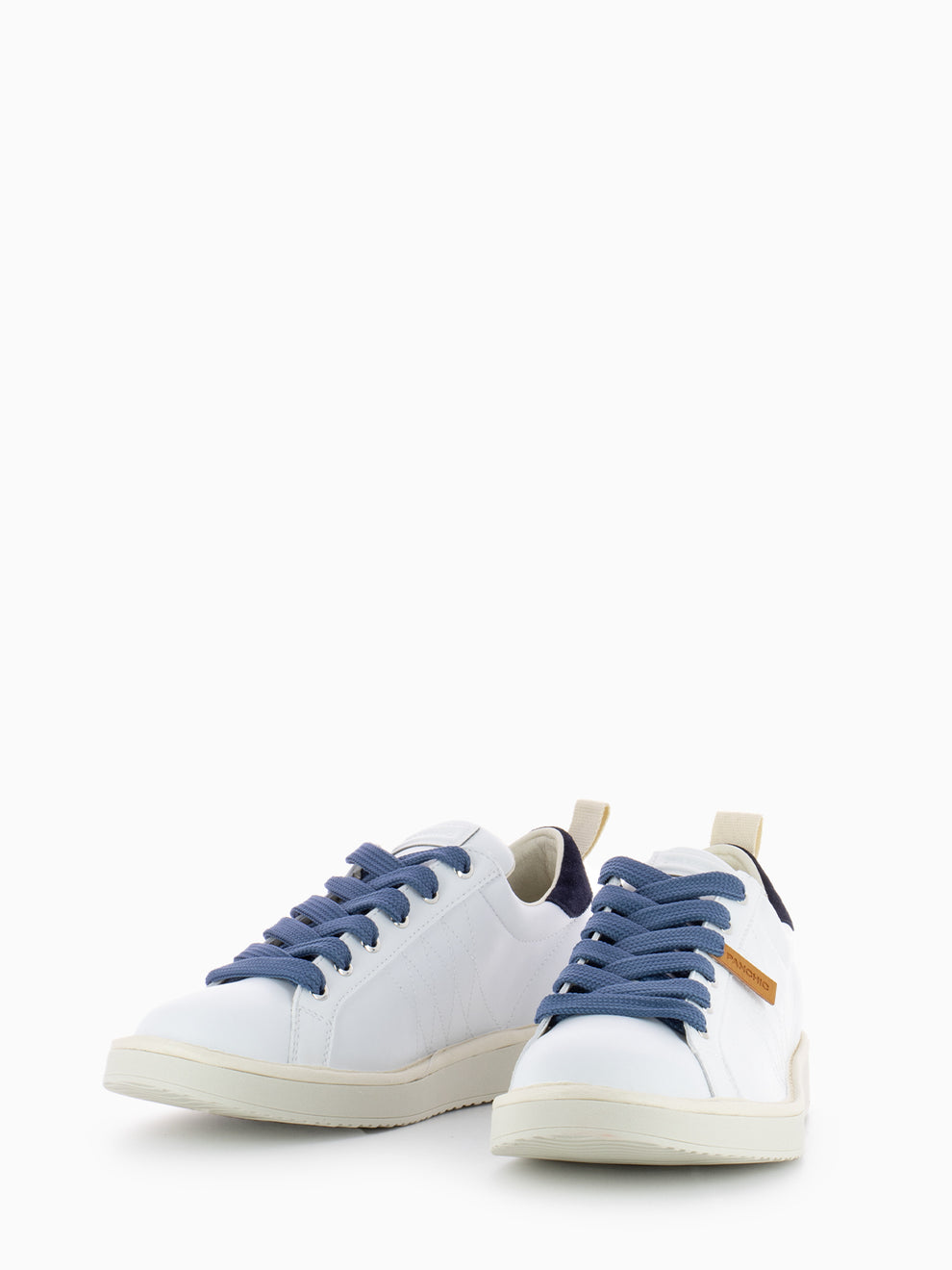P01 Lace-Up Microfibre Suede white / tunnel blue / denim