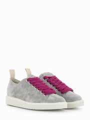 PANCHIC - P01 Lace-Up Suede Chillin silver / fuxia