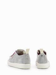 PANCHIC - P01 Lace-Up Suede Chillin silver / fuxia