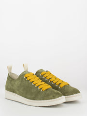 PANCHIC - P01 lace-up sustainable suede salvia / giallo