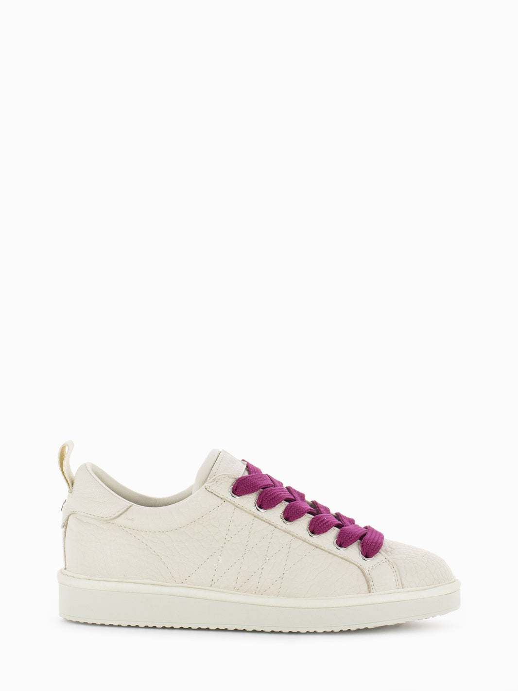 P01 Lace-Up Tumbled Leather ecru / fuxia