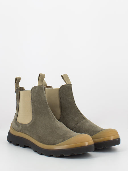 P03 Beatle boot suede stone brown walnut