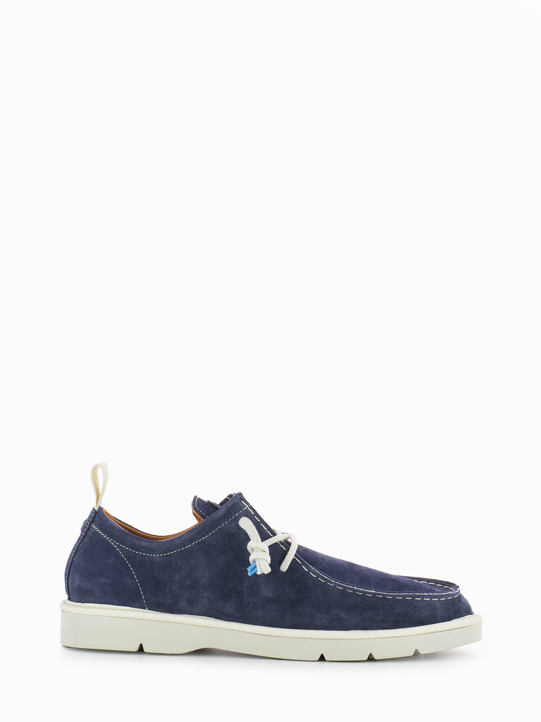 PANCHIC - P19 Lace-Up Suede Organic Cotton cobalt