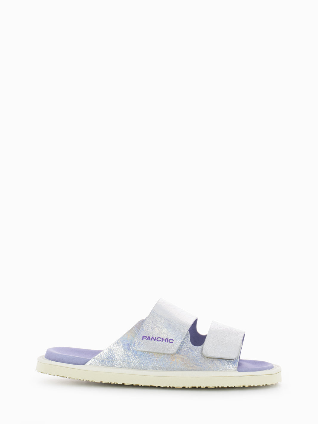 P65 Flat Iridescent Crackled Leather Microfibre silver