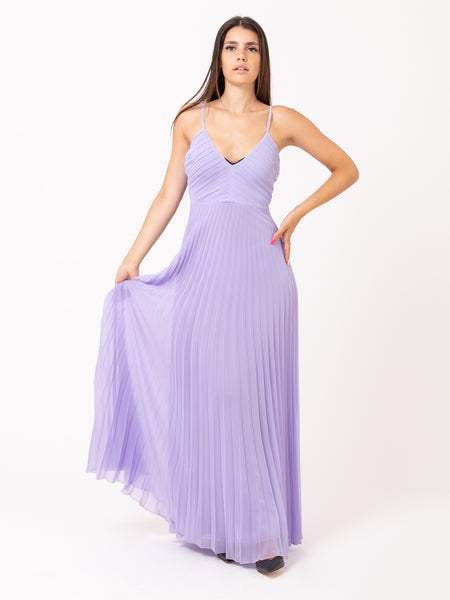 Abito bustier plissettato Lilac