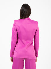 PATRIZIA PEPE - Blazer doppiopetto in satin orchid purple