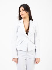 PATRIZIA PEPE - Blazer monopetto slim lilac gray