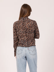 PATRIZIA PEPE - Blusa con fusciacca black animalier