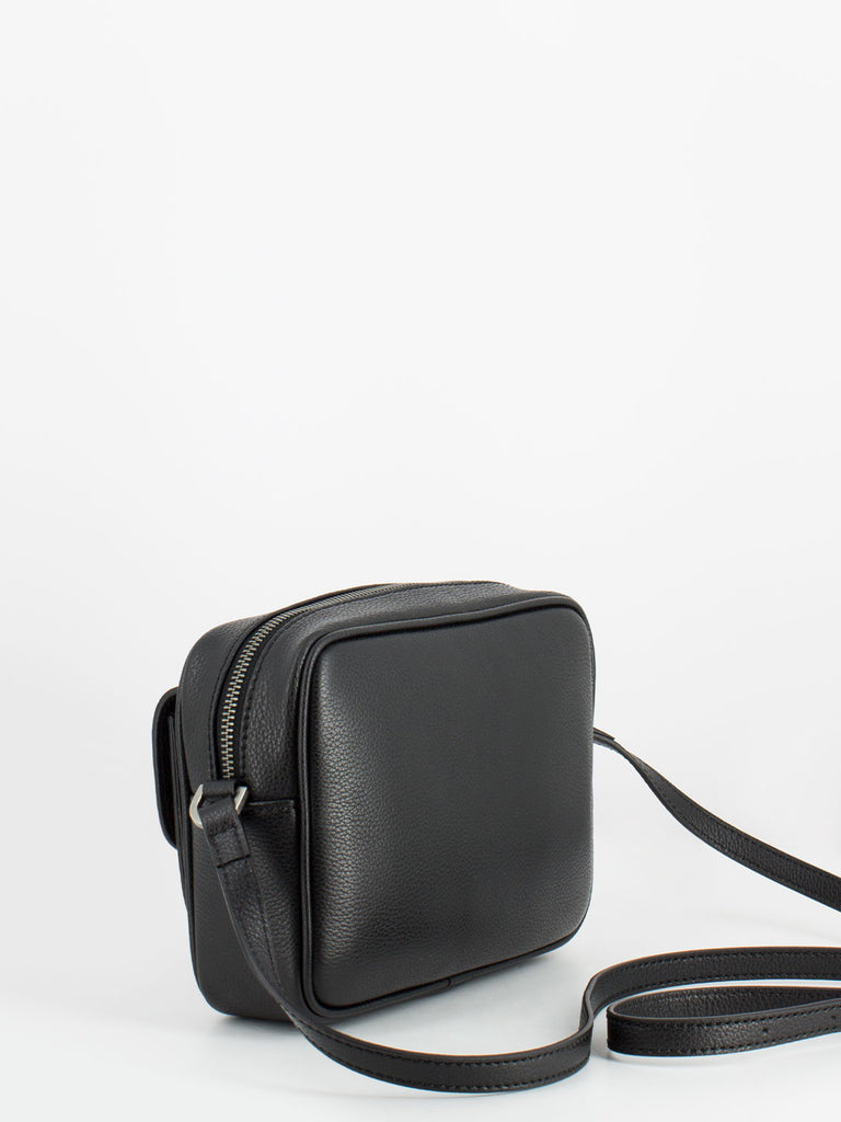 PATRIZIA PEPE - Camera bag nera con tasca e borchie
