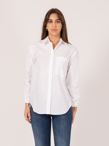Camicia bianco ottico con polsini elastici