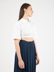 PATRIZIA PEPE - Camicia cropped bianco ottico