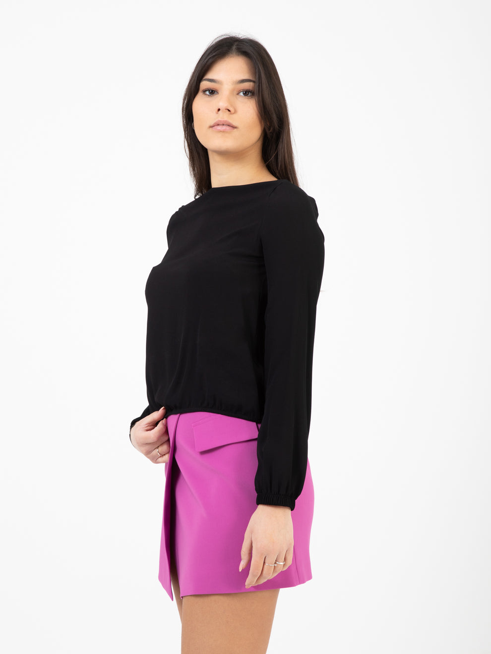 Camicia dettaglio schiena scoperta nera