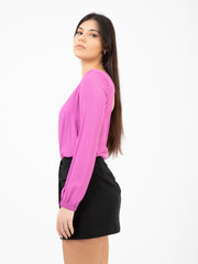 PATRIZIA PEPE - Camicia dettaglio schiena scoperta orchid purple