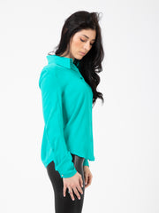 PATRIZIA PEPE - Camicia viscosa illusion green