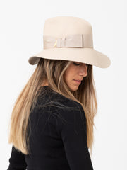 PATRIZIA PEPE - Cappello panama in feltro ocean sand