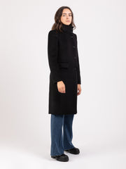 PATRIZIA PEPE - Cappotto Essential collo alto nero