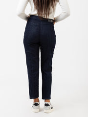 PATRIZIA PEPE - Jeans a vita alta rise blu denim