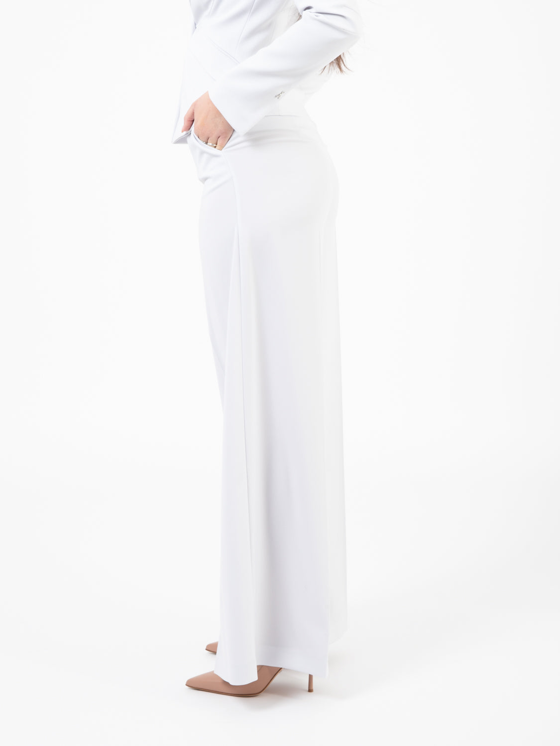 Pantalone palazzo lilac gray