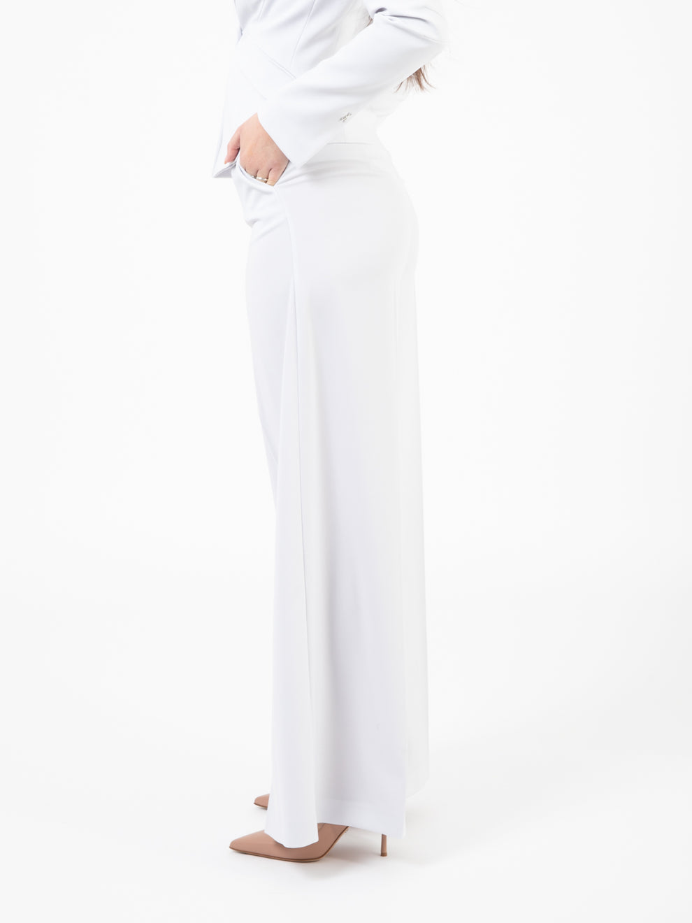 Pantalone palazzo lilac gray