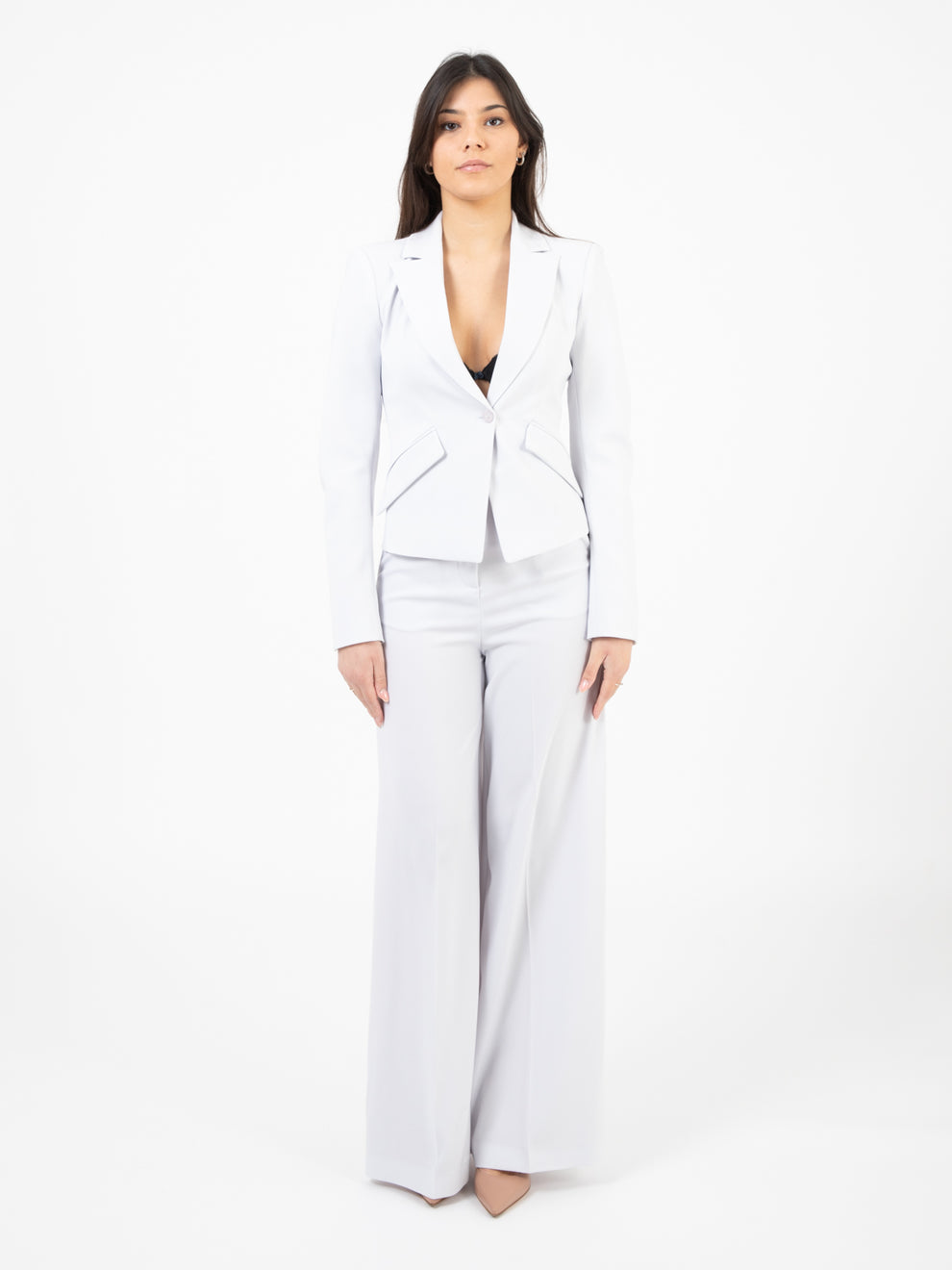 Pantalone palazzo lilac gray